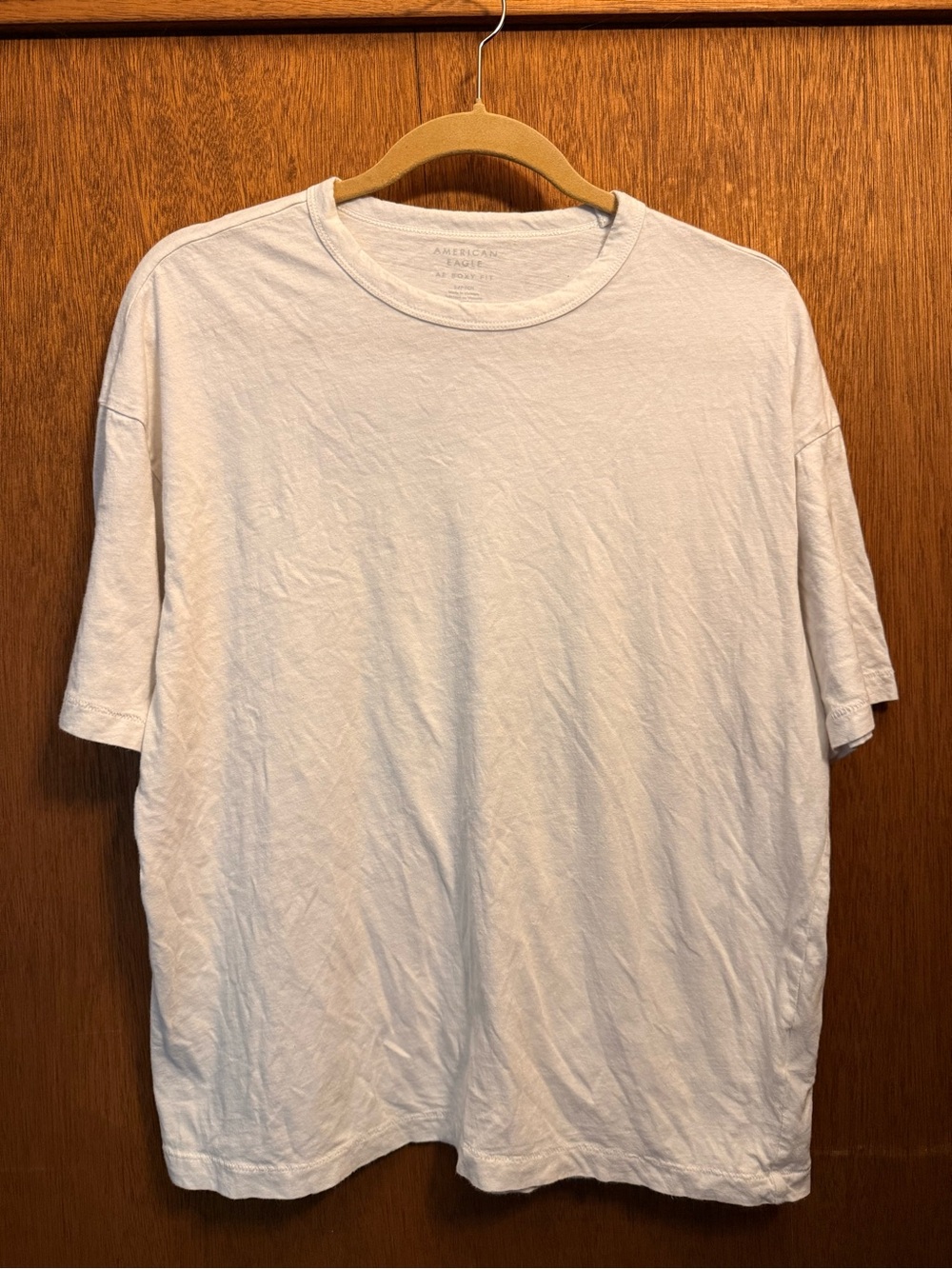 American Eagle AE White Boxy Fit T-Shirt Size Small